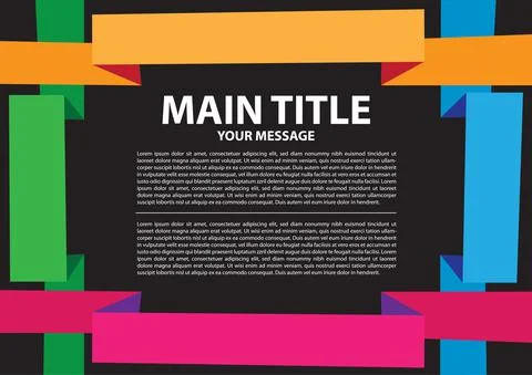 Layout of paper folding Stock Illustration