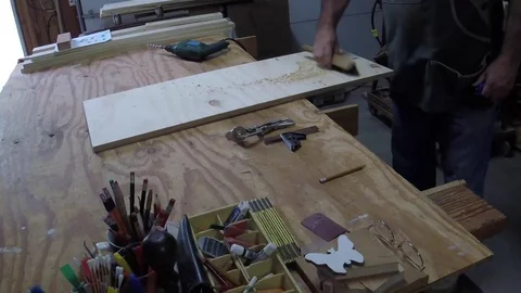 Layout pocket holes. Stock Footage 81714601