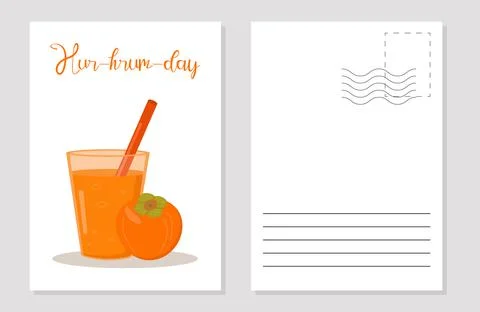 The layout of the postcard winter picture Stock Illustration