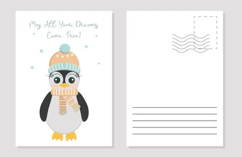 The layout of the postcard winter picture Illustrazione stock