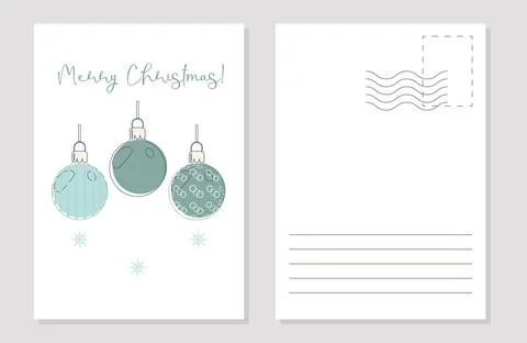 The layout of the postcard winter picture Stock Illustration