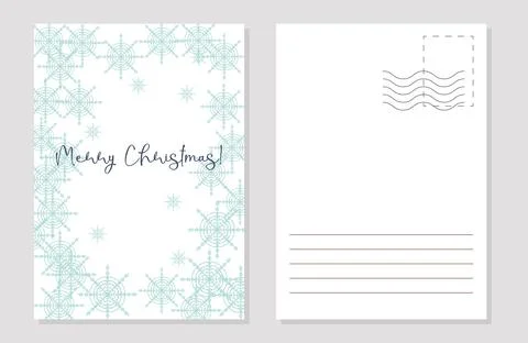 The layout of the postcard winter picture Stock Illustration