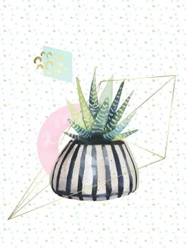 Layout poster. Geometric composition. Illustrazione stock