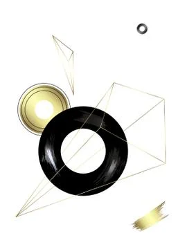 Layout poster. Geometric composition. Illustrazione stock