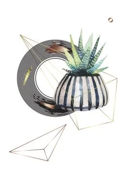 Layout poster. Geometric composition. Stock Illustration