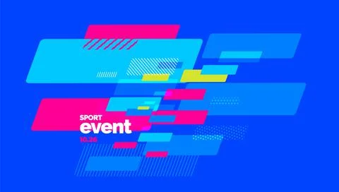 Layout poster template design for mega event Stock Illustration