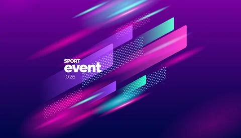 Layout poster template design for mega event Stock Illustration