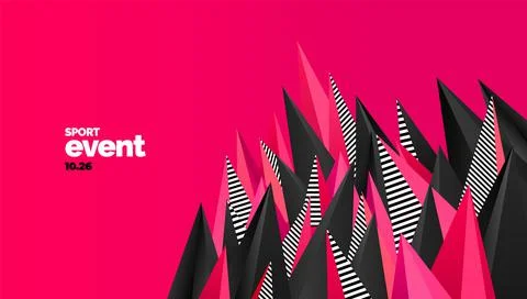 Layout poster template design for mega event Stock Illustration