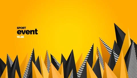 Layout poster template design for mega event Stock Illustration