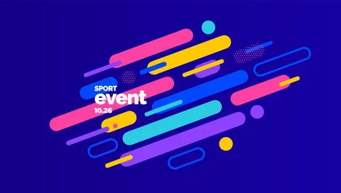 Layout poster template design for mega event Stock Illustration