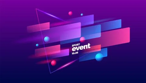 Layout poster template design for mega event Stock Illustration