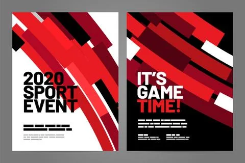 Layout poster template design for sport event Stock Illustration