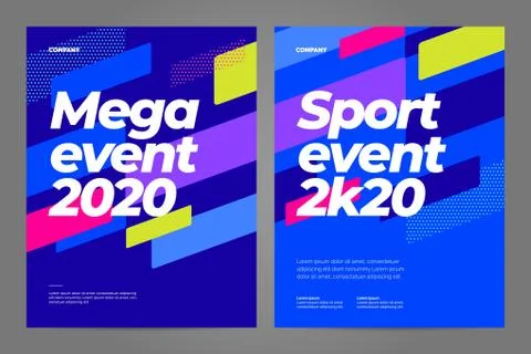 Layout poster template design for sport event Stock Illustration