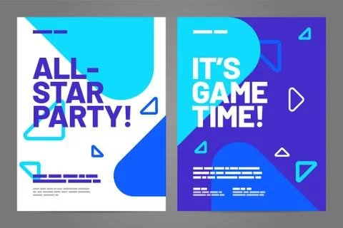 Layout poster template design for sport event Stock Illustration