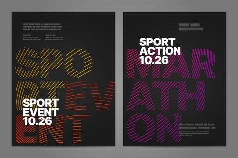 Layout poster template design for sport event. Stock Illustration