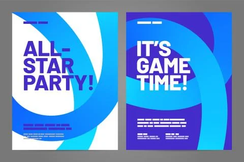 Layout poster template design for sport event Stock Illustration