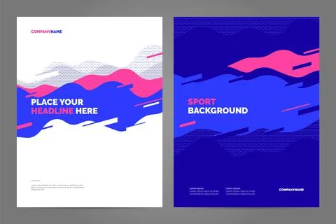 Layout poster template design for sport event Stock Illustration