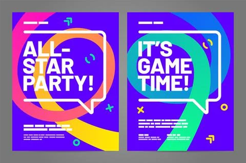 Layout poster template design for sport event Stock Illustration