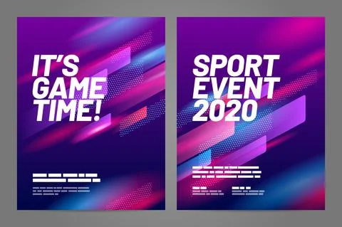 Layout poster template design for sport event Stock Illustration