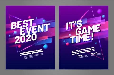 Layout poster template design for sport event Illustrazione stock