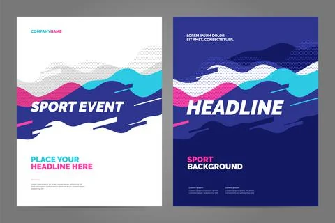 Layout poster template design for sport event Stock Illustration
