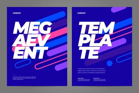 Layout poster template design for sport event Stock Illustration