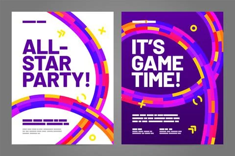 Layout poster template design for sport event Illustrazione stock