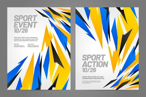 Layout poster template design for sport event Stock Illustration