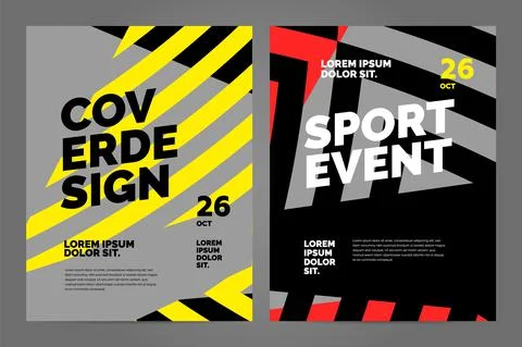 Layout poster template design for sport event Stock Illustration