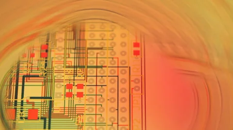 Layout of a printed circuit board Stock Footage 32047933