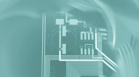 Layout of a printed circuit board Stock Footage 32048051