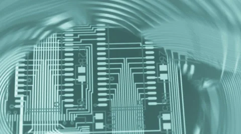 Layout of a printed circuit board Stock Footage
