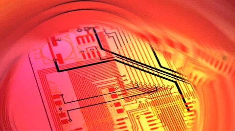 Layout of a printed circuit board Stock Footage 32049536