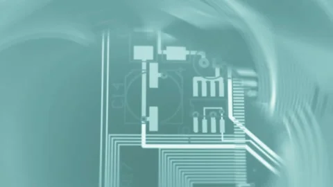 Layout of a printed circuit board Stock Footage 132715021