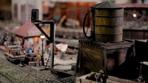 The layout of railroad station and rum distillery Stock Footage 76850080