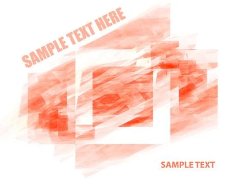 Layout with red square Stock Illustration