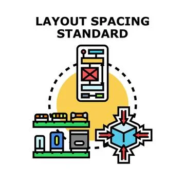 Layout spacing standard concept illustration イラスト素材