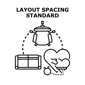 Layout spacing standard concept illustration on design Illustration