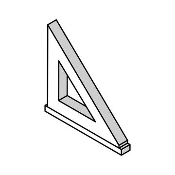Layout square carpenter tool isometric icon vector illustration Stock Illustration