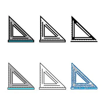 Layout square carpenter tool minimal color icon vector Stock Illustration