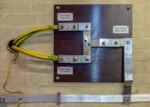 Layout of a Substation earthing system Stock Photos