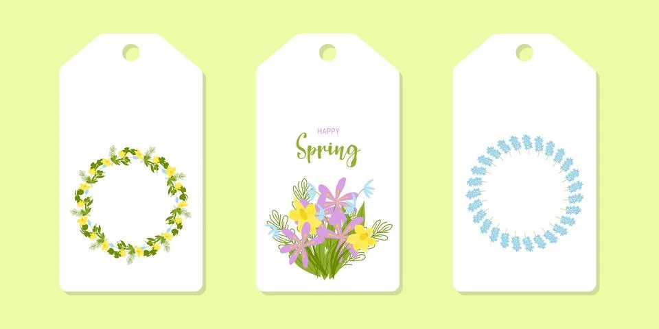 Layout template of colored labels for clothes Stock Illustration