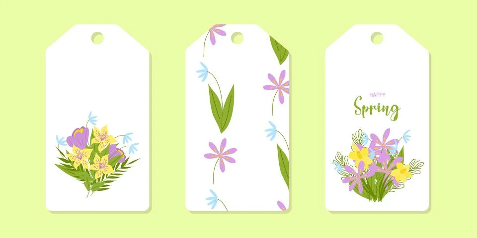 Layout template of colored labels for clothes Stock Illustration