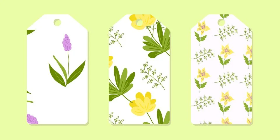 Layout template of colored labels for clothes Stock Illustration