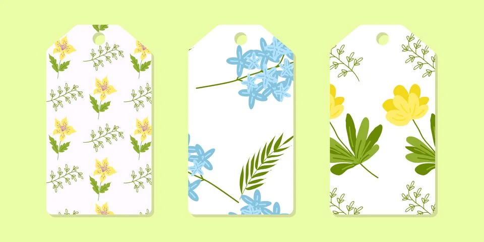 Layout template of colored labels for clothes Stock Illustration