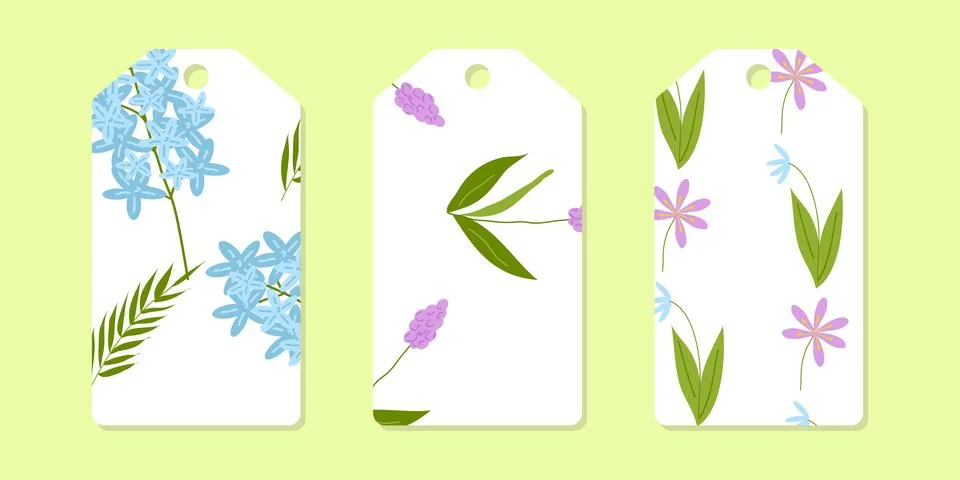 Layout template of colored labels for clothes Stock Illustration