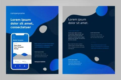 Layout template design with Mobile application Stock Illustration