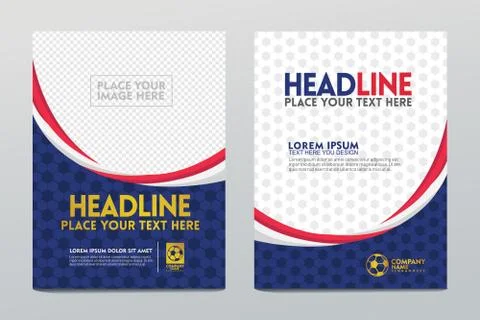 Layout Template design of the poster or cover and users others for football s Stock Illustration