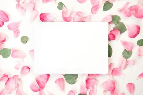 Layout for text placement. Space for text. Love letter. white card with white Foto stock