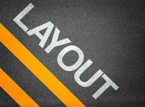 Layout text writing road asphalt Illustration